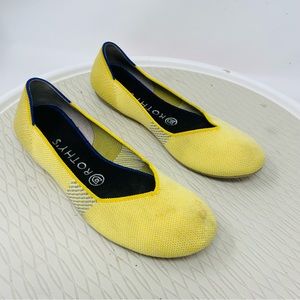 Yellow Rothy’s Flats Size 8 Rothys Shoes Round Toe